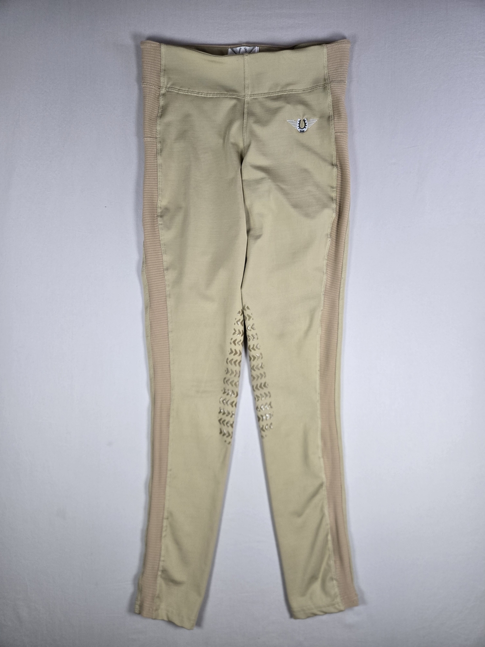 TuffRider Tan Equestrain Ventilated Riding Schooling Tights Small Boho W26-27